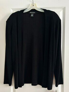 NWT Vintage Made in Heaven Black Open Front Cardigan, Size Small